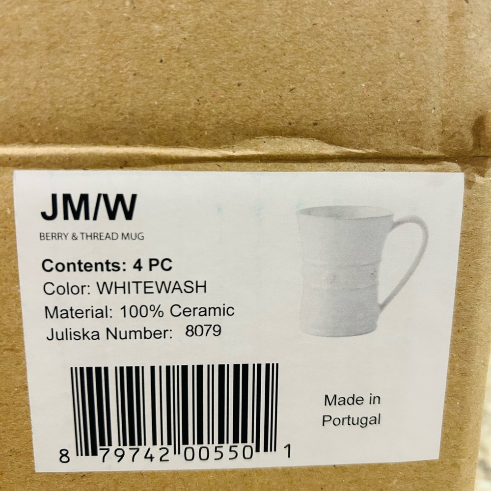 Set of 4 Juliska coffee cups